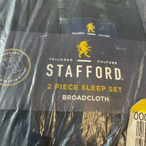 Stafford Dark Blue Long Sleeve Sleep Set